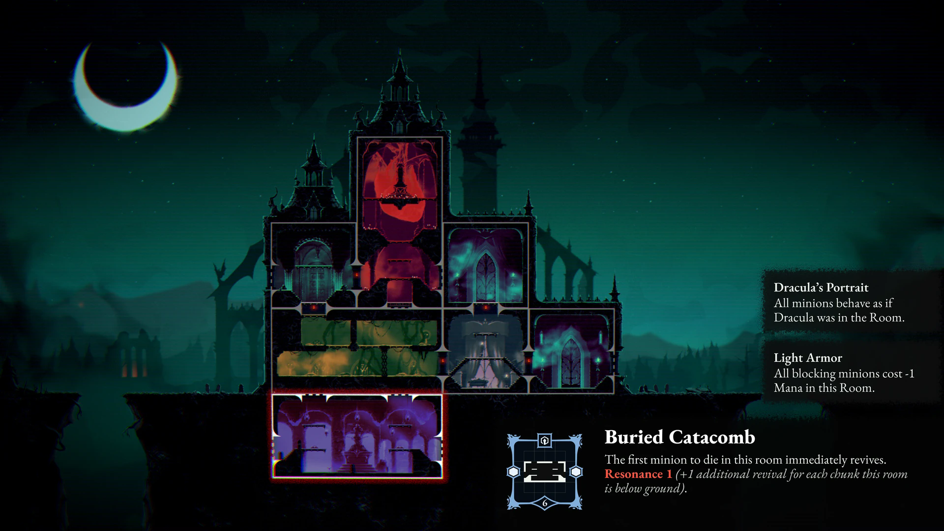A modular castle and the Buried Catacomb room interface in ReVamp