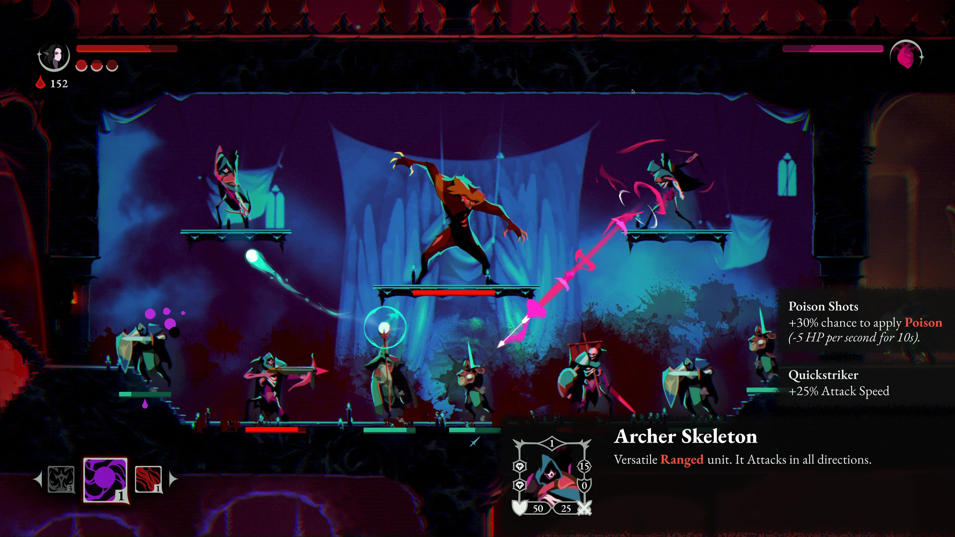 An Archer Skeleton tooltip and a crowded battle inside ReVamp